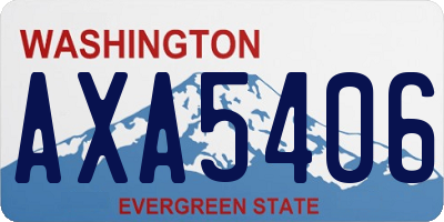WA license plate AXA5406