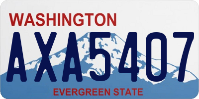 WA license plate AXA5407