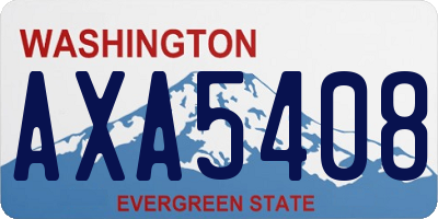 WA license plate AXA5408