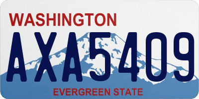 WA license plate AXA5409