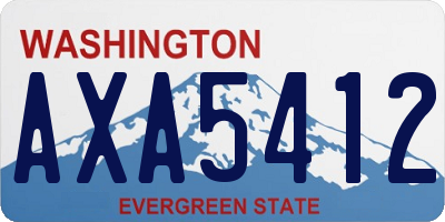 WA license plate AXA5412