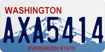 WA license plate AXA5414