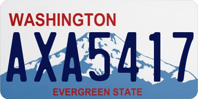 WA license plate AXA5417