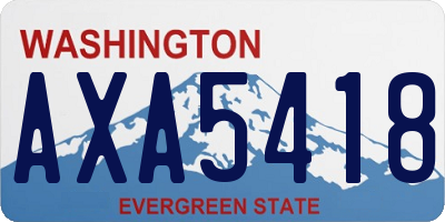 WA license plate AXA5418