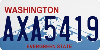 WA license plate AXA5419