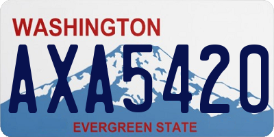 WA license plate AXA5420