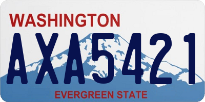 WA license plate AXA5421