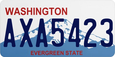 WA license plate AXA5423