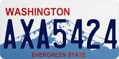 WA license plate AXA5424