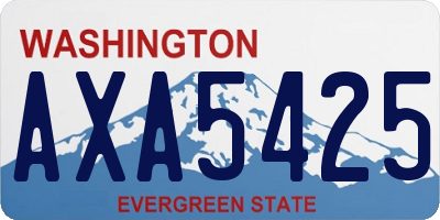 WA license plate AXA5425