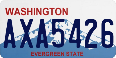 WA license plate AXA5426