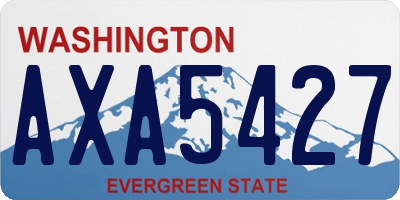 WA license plate AXA5427