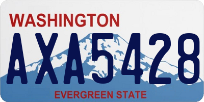 WA license plate AXA5428