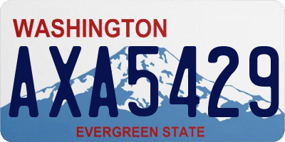 WA license plate AXA5429