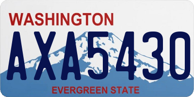 WA license plate AXA5430