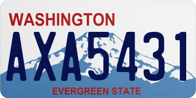 WA license plate AXA5431