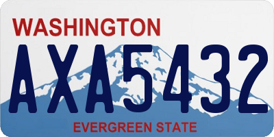 WA license plate AXA5432