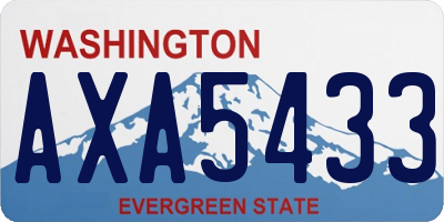 WA license plate AXA5433