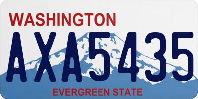 WA license plate AXA5435