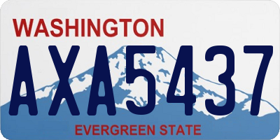WA license plate AXA5437