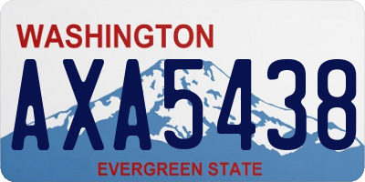 WA license plate AXA5438