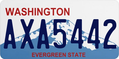 WA license plate AXA5442