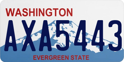 WA license plate AXA5443