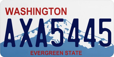 WA license plate AXA5445