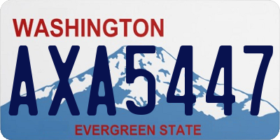WA license plate AXA5447