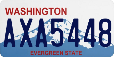 WA license plate AXA5448