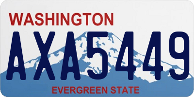 WA license plate AXA5449
