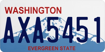 WA license plate AXA5451