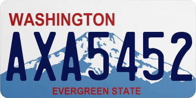 WA license plate AXA5452
