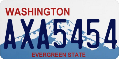 WA license plate AXA5454