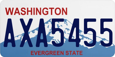 WA license plate AXA5455