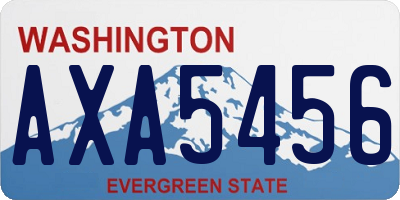 WA license plate AXA5456