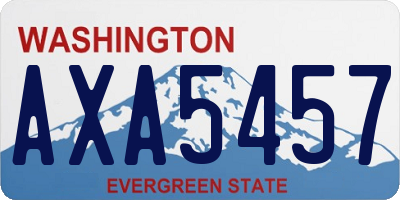 WA license plate AXA5457