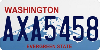 WA license plate AXA5458