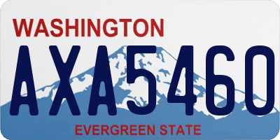 WA license plate AXA5460