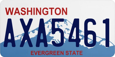 WA license plate AXA5461