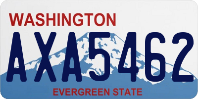 WA license plate AXA5462