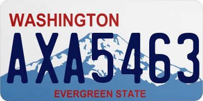 WA license plate AXA5463