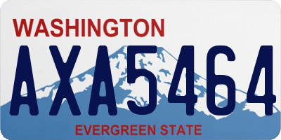 WA license plate AXA5464