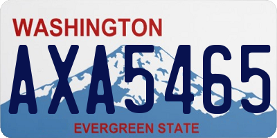 WA license plate AXA5465