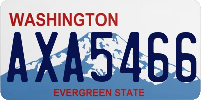 WA license plate AXA5466