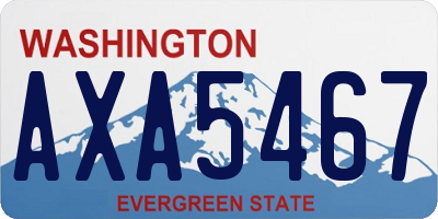 WA license plate AXA5467