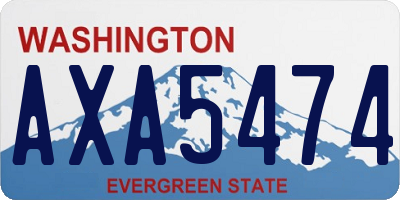 WA license plate AXA5474