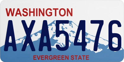 WA license plate AXA5476