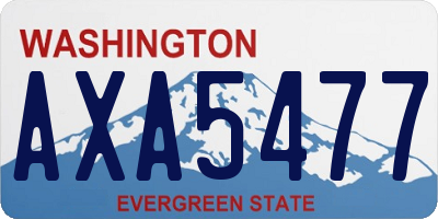 WA license plate AXA5477