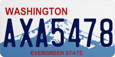 WA license plate AXA5478